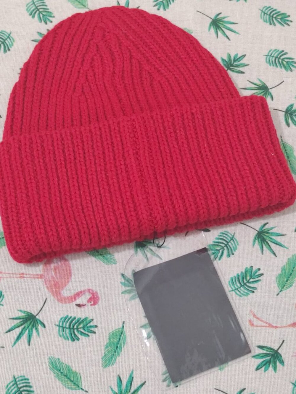 Acne Studios Iconic Face Patch Red Beanie - Picture 7 of 7